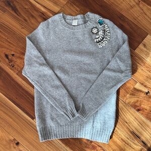 Pinko Gray Embellished Women's Sweater